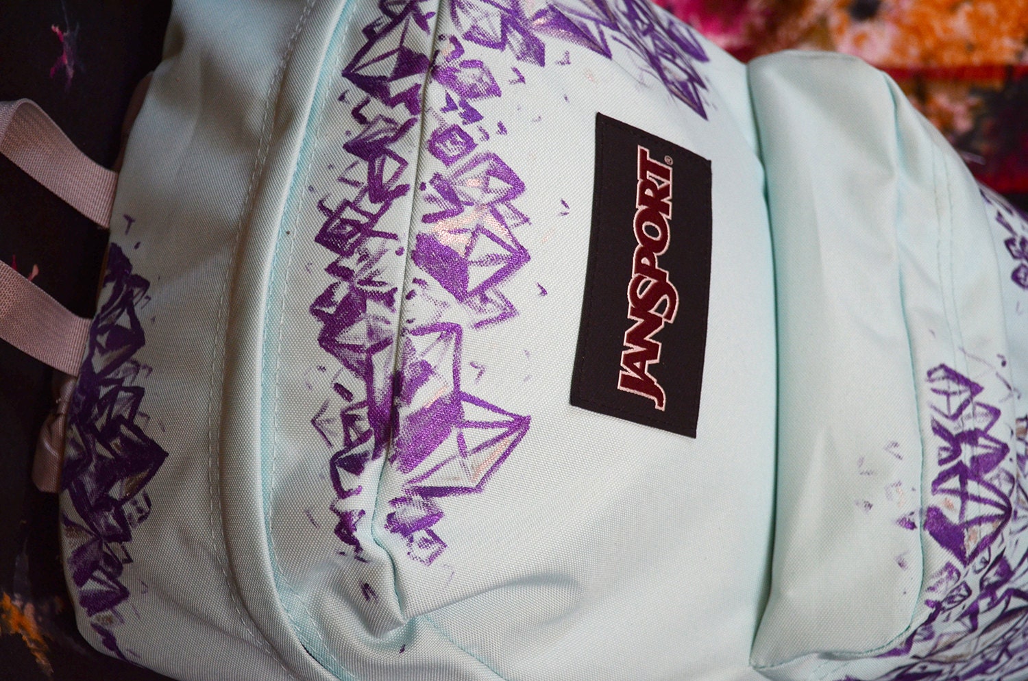 Hand Painted Crystal Jansport Backpack by edwan on Etsy