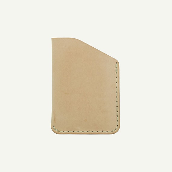 Leather Card Holder Natural vegetable tanned leather by DHKgoods