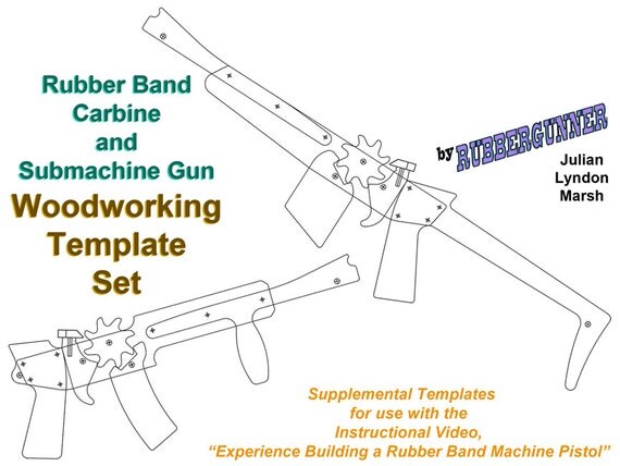 Rubber Band Carbine and Submachine Gun Template by Rubbergunner