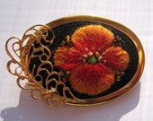 Hand Embroidered Festive Brooch