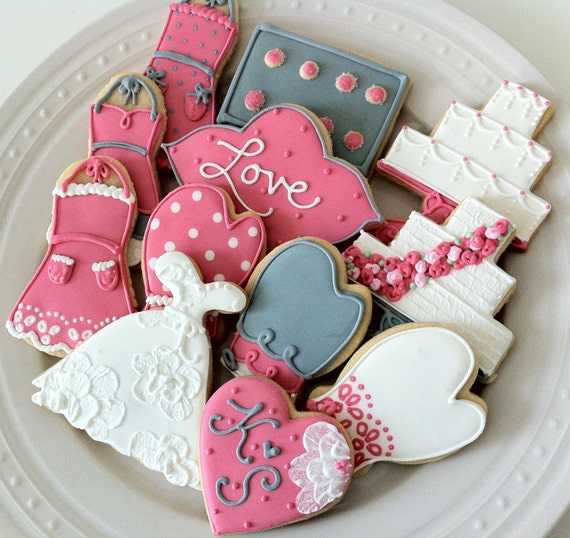 Items similar to Baking Themed Bridal Shower Decorated Cookies, perfect ...