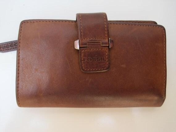 FOSSIL Mens Wallet Card Holder Leather Vintage E307z
