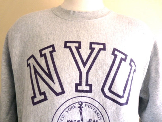 go violets vintage 90's NYU New York University college