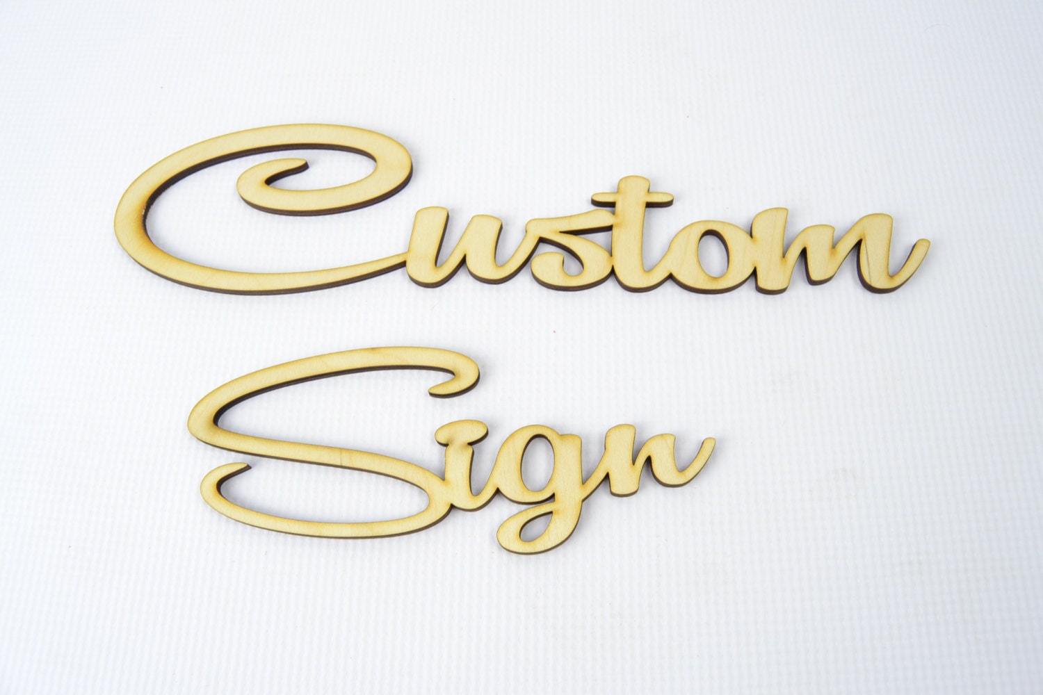 Custom Laser Cut Wooden Sign