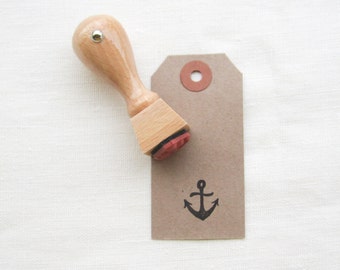 Handdrawn Anchor Stamp - Nautical stamp - small rubber stamp - READY TO SHIP