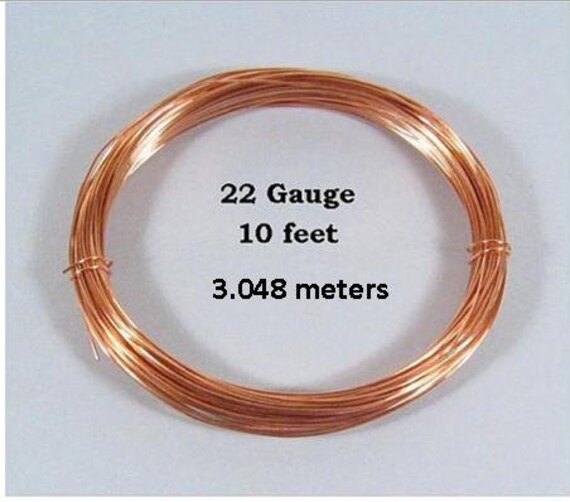 SALE-10 FT-copper wire 22 gauge soft genuine solid copper