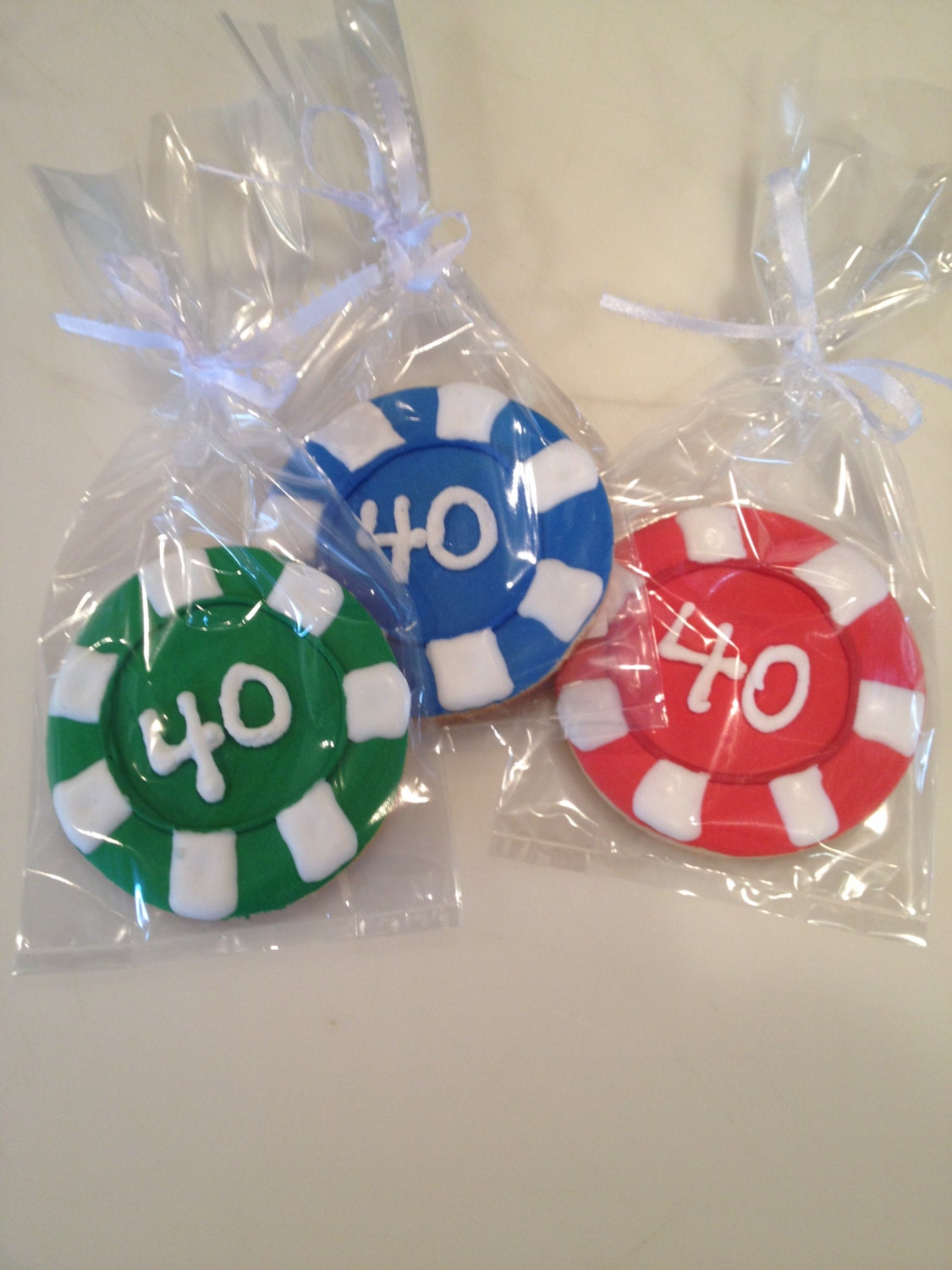 Poker chips party favors
