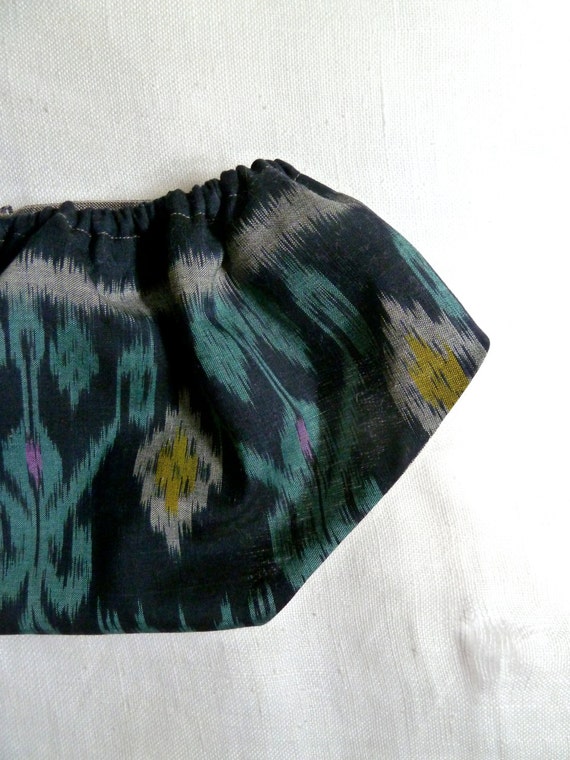 Ikat and Linen Baby Bloomer Diaper Cover