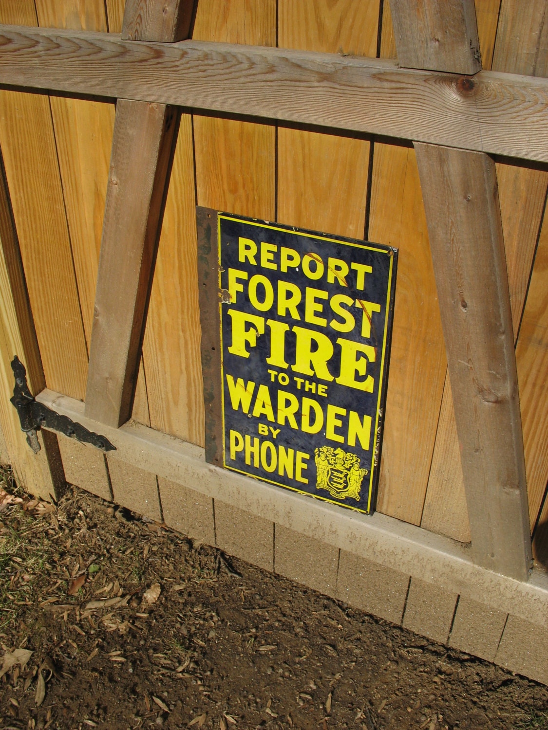 COOL and very heavy Vintage Forest Fire Warden sign Canada