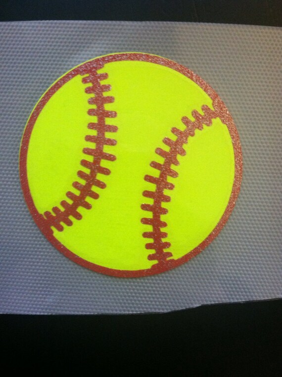 Softball Heat Transfer Vinyl Decal