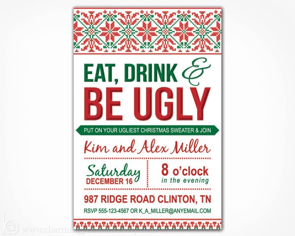 Ugly Sweater Invitations 6