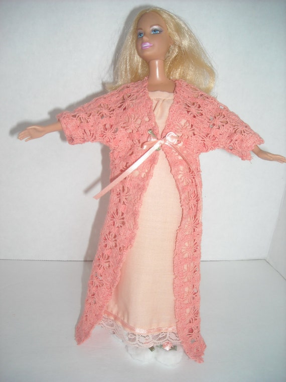 Barbie Nightgown with Robe Set and Accessories by snorklegranny