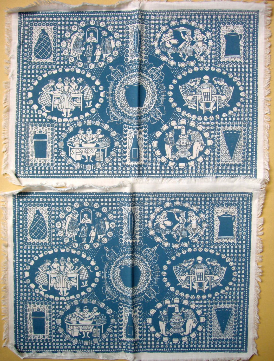 Folly Cove Designers Placemats Baked Bean by RareRagsandTreasures