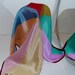 Color Block Anne Klein Signed Silk Scarf