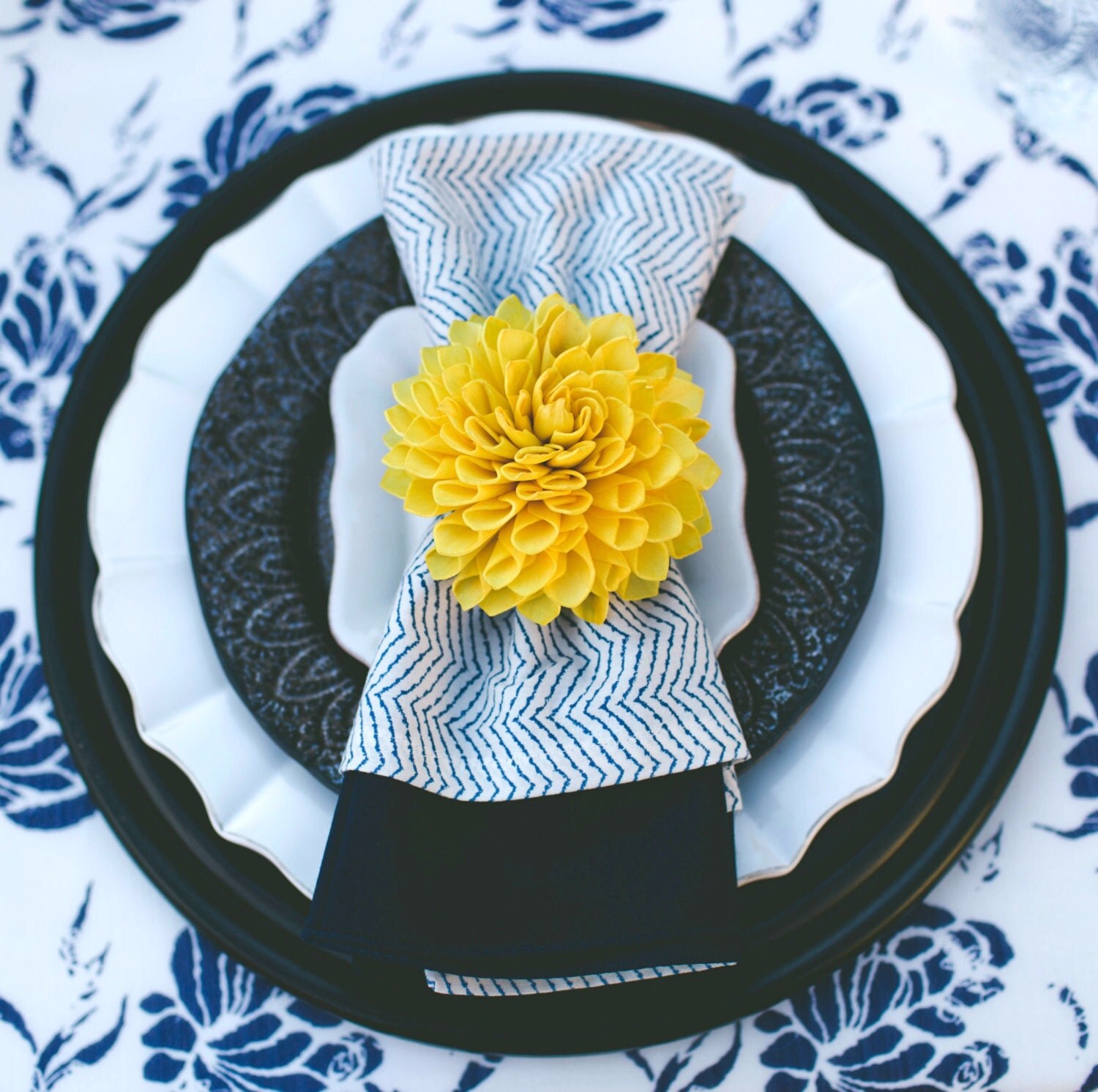 Napkin Ring Holders Wedding Napkin Ring Yellow by companyfortytwo