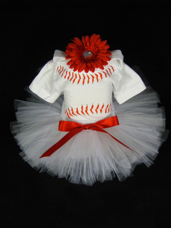 Baby Girl Outfit Babys Gift Set Baseball Tutu Outfit
