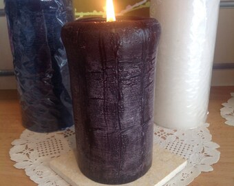 Pillar Candles - Rustic handmade long burn candles- choose you colour - solid colour