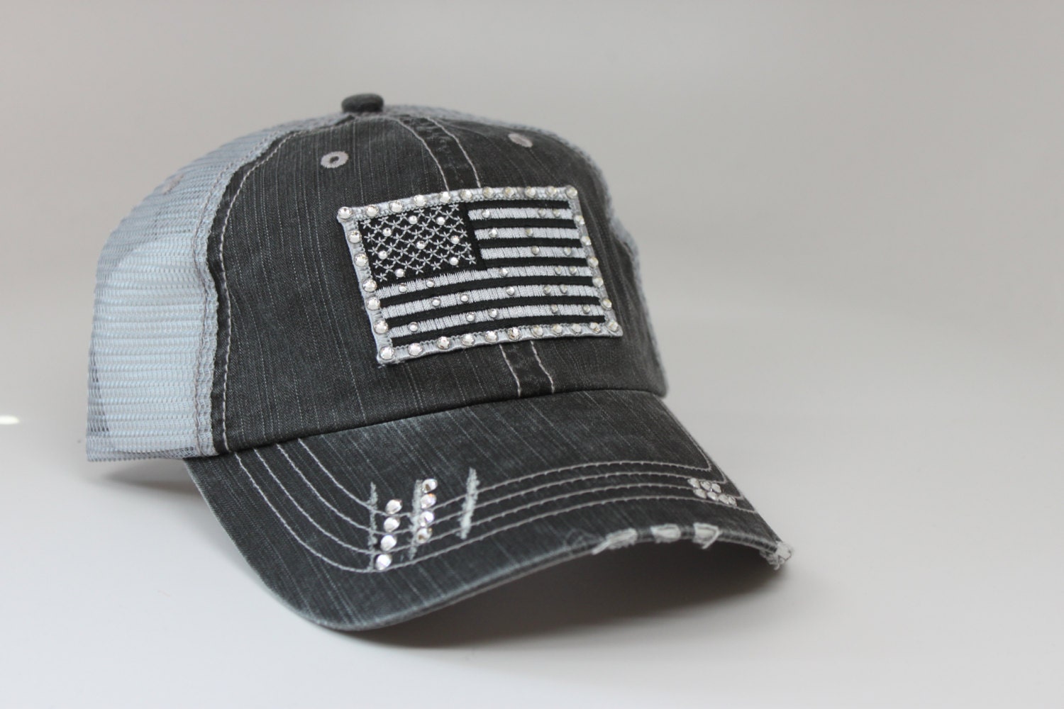 American Flag Mesh Trucker Hat