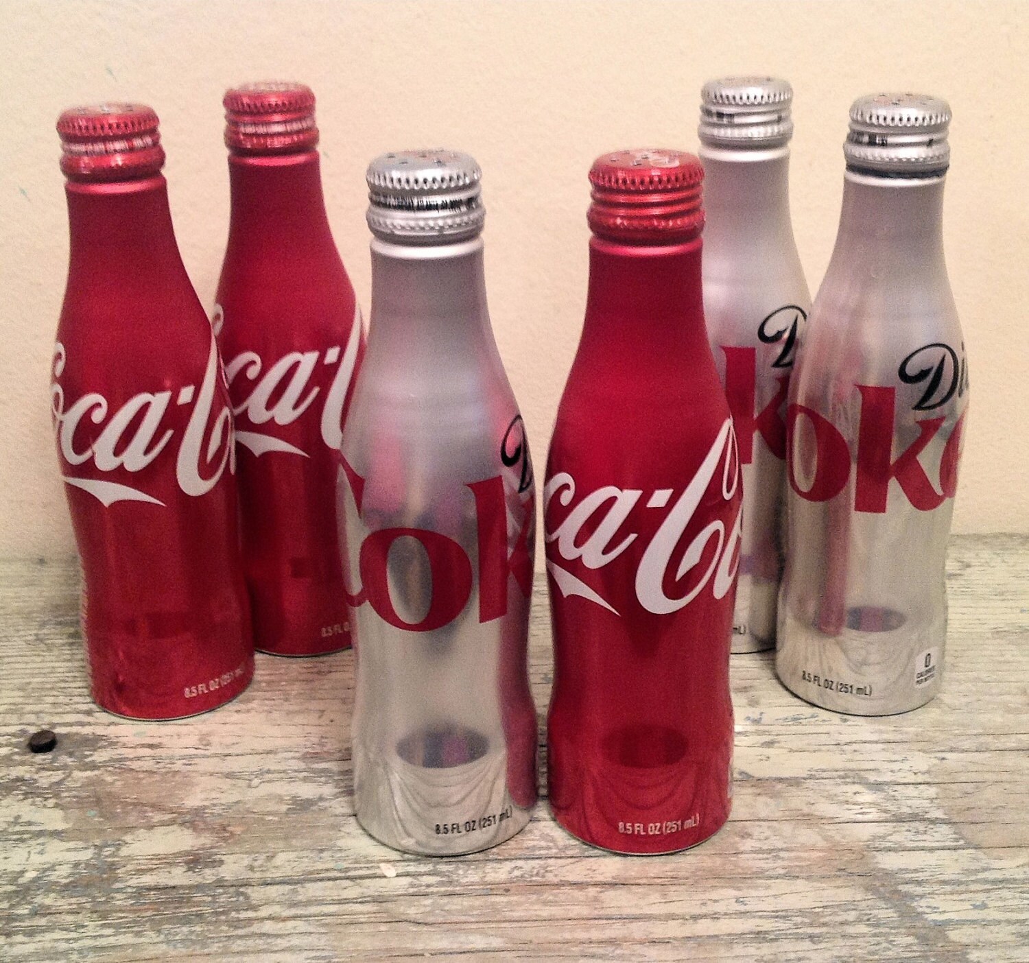 Coke & Diet Coke Soda Pop Can Bottle Salt and by PopCanCreations