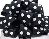 Black DOT -Halloween Ribbon Wired Grosgrain - Wreath Supply FaNcY Wired Ribbon Pretty Packages and Gifts - Hairbows - Giftwrap - Bows Il_170x135