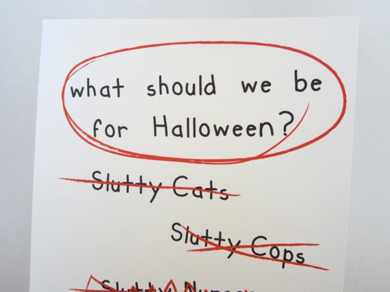 Funny Halloween Card Halloween Greeting Card by FunGirlsCards