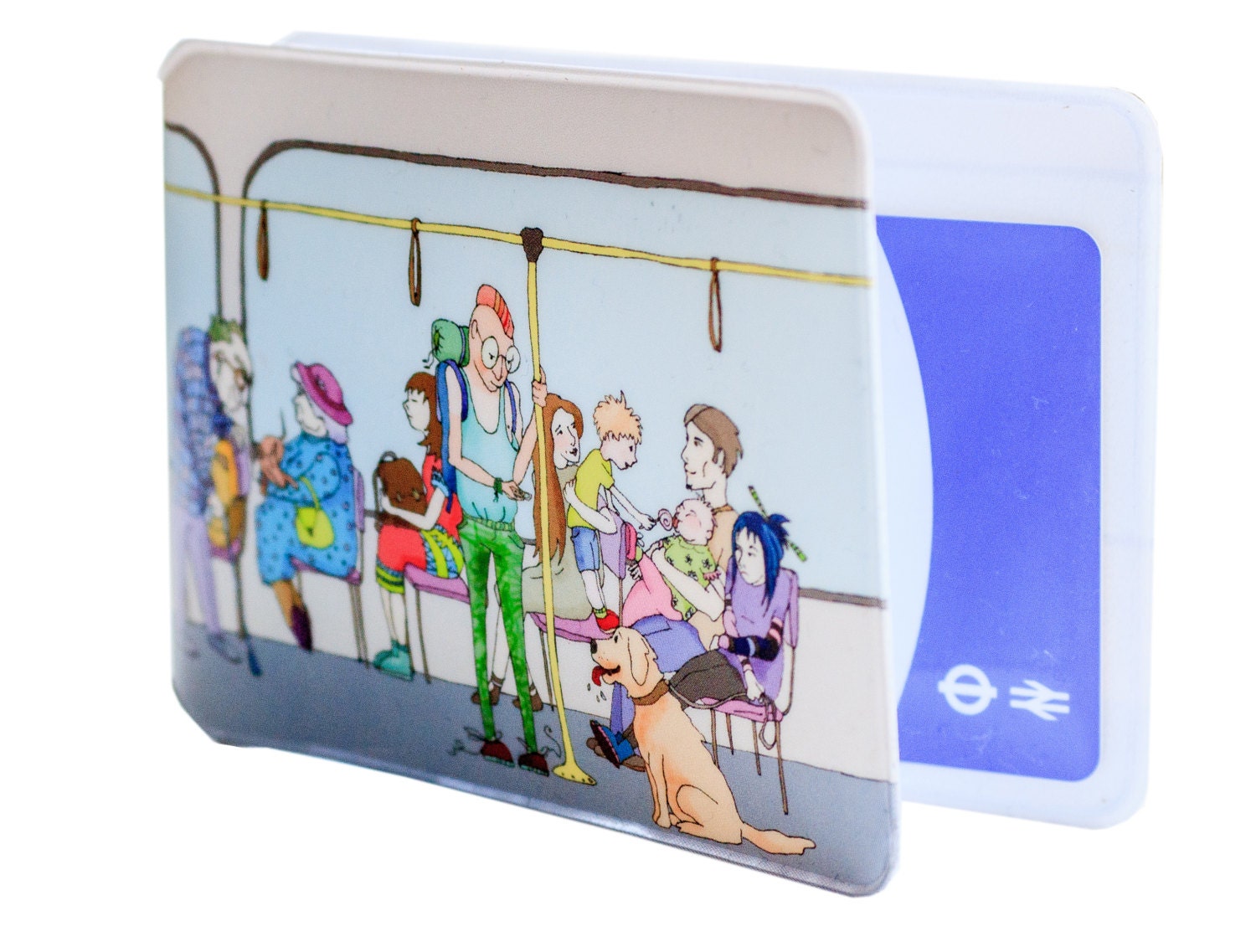 Oyster Card Holder Passengers on the tube. Travel Card