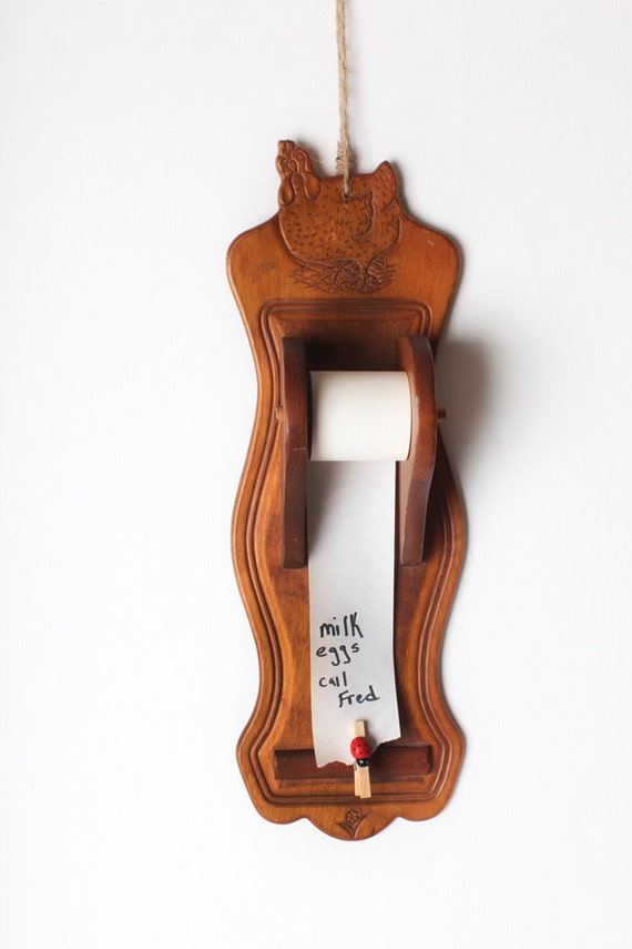 Vintage Wooden Wall Hanging Note Holder