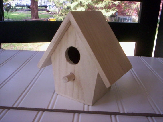 Unfinished bird house/Bird house/Wood bird house/Handmade bird