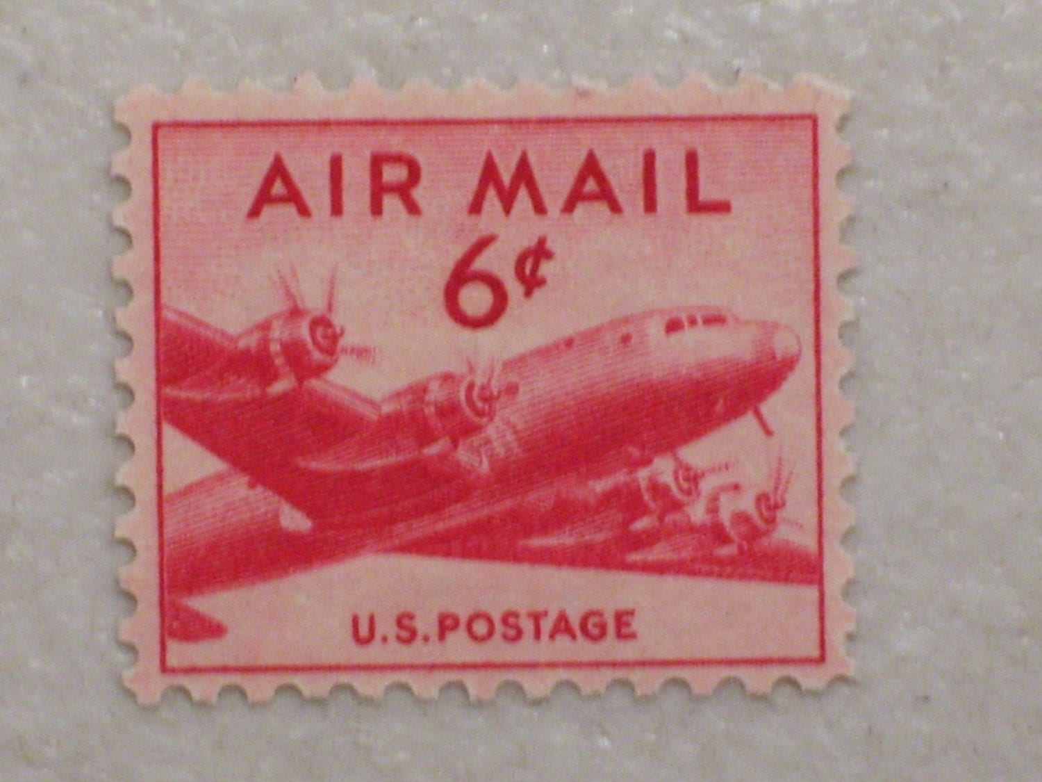 airmail 5 cent stamp red