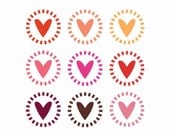 60% OFF SALE Digital Clip Art Clipart Mother's Day Love Red Pink Orange Love Heart Wedding Clipart Art Supplies Il_170x135