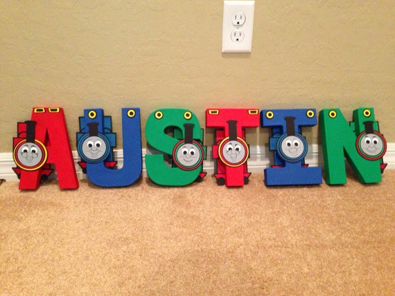 items similar to thomas the train letters or name on etsy