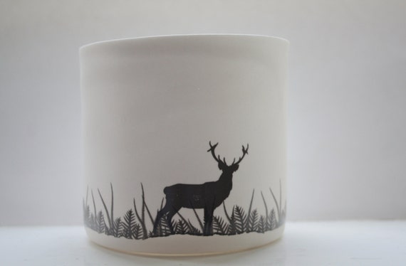 English fine white bone china vase or tea light by madebymanos