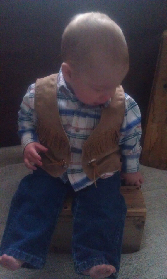 infant baby toddler western vest/ cowboy by lilwesternworks