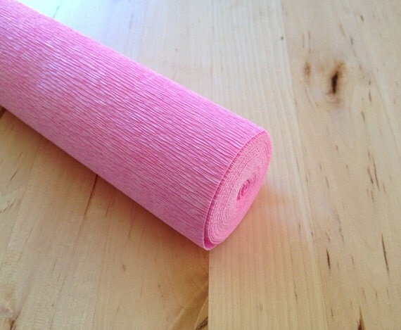 Pink Premium Crepe Paper - 180 gram - 19 x 96 Inch Roll - Floral Gift Wrap - Party Supplies Il_570xn
