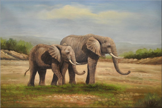 Original Wildlife Painting Acrylic Painting by EttisGallery