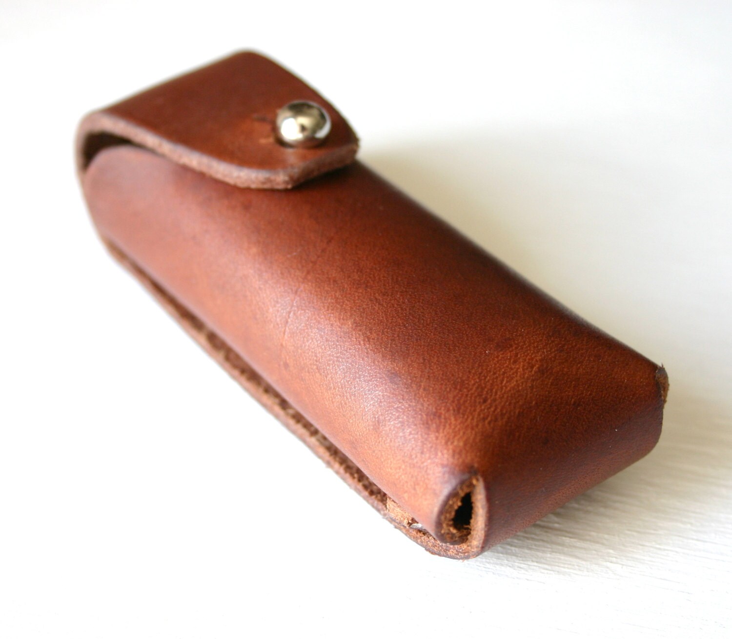 Brown Leather pocket knife holder for belt