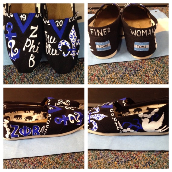 Zeta Phi Beta TOMS by SoloCreACEtions on Etsy