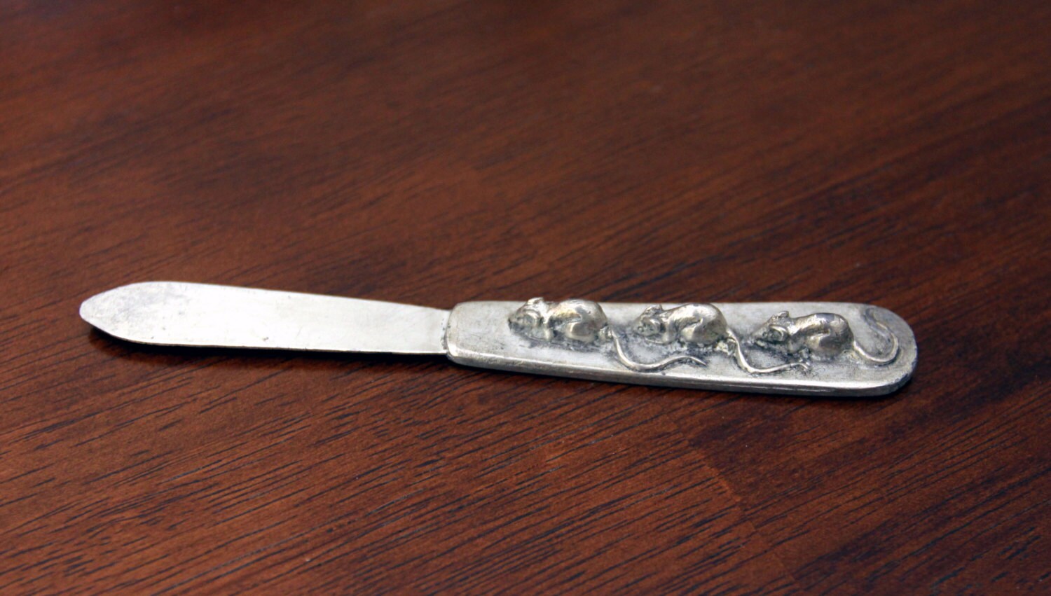Three Blind Mice Pewter Knife / Spreader / Cheese Knife by