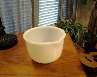 Glassbake Milkglass Mixing Bowl with Spout
