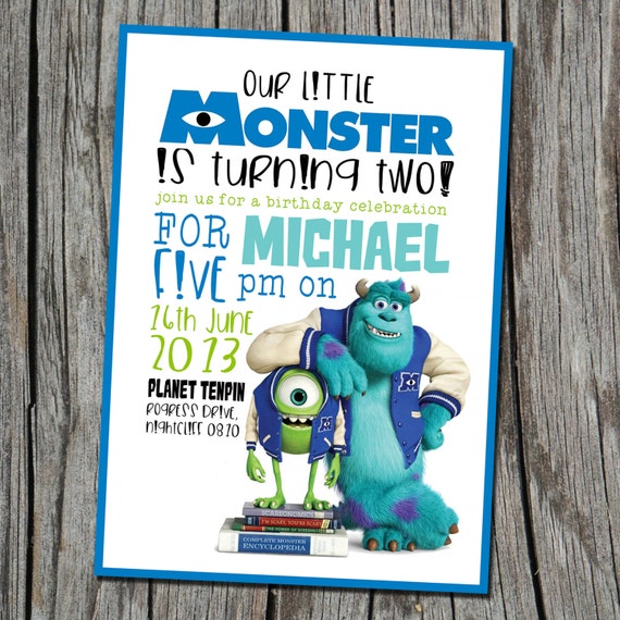 Monsters Inc Birthday Invitations 8