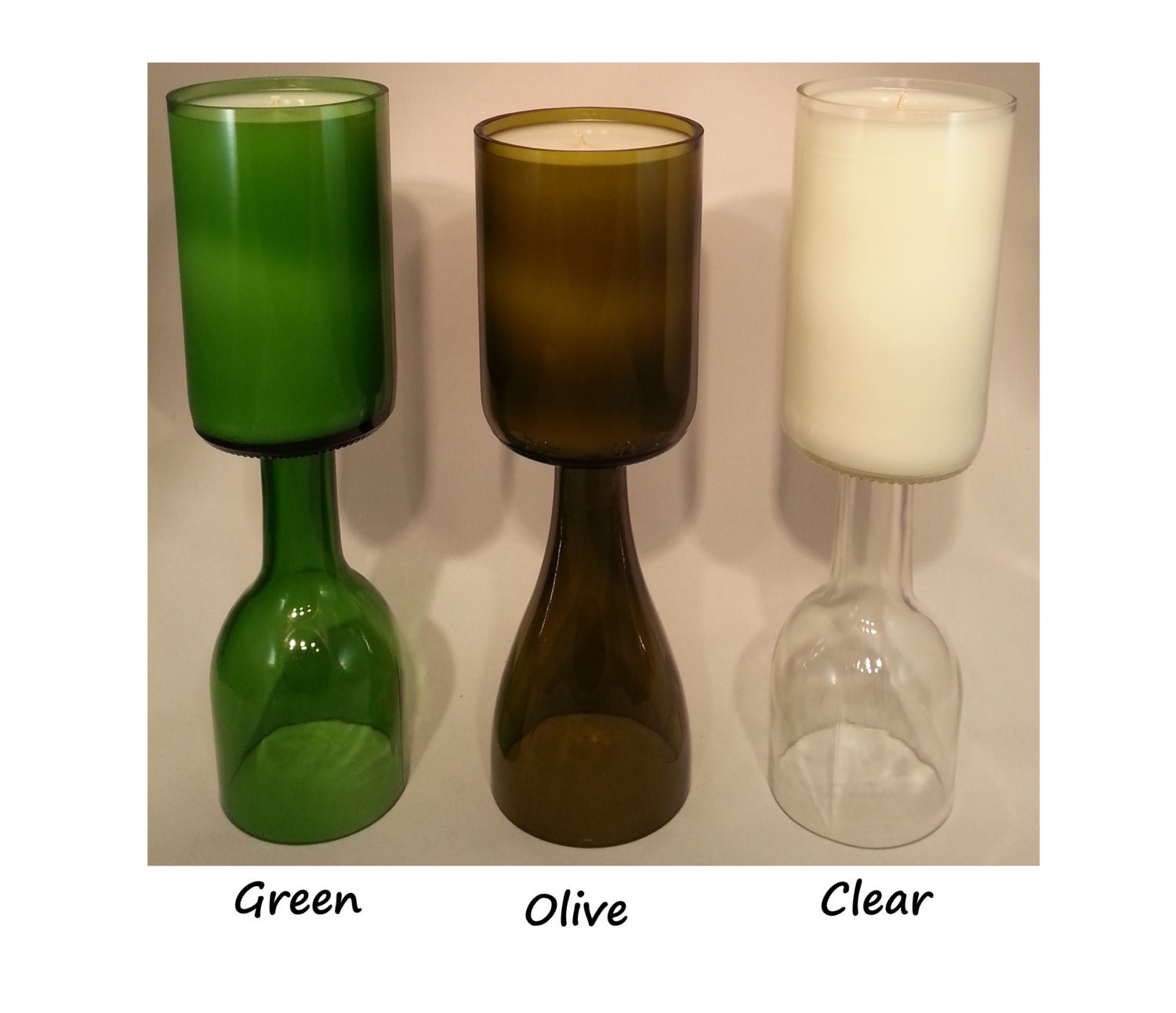 Wine Bottle Candle 14 oz Handmade Recycled Gift Choose Scent