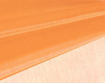 Orange Organza Fabric by the Yard, Wedding Decoration Organza Fabric, Sheer Fabric - Style 1901