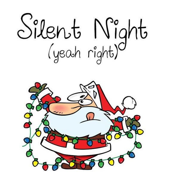 Download Silent Night Year Right Santa Tangled In Lights by ...