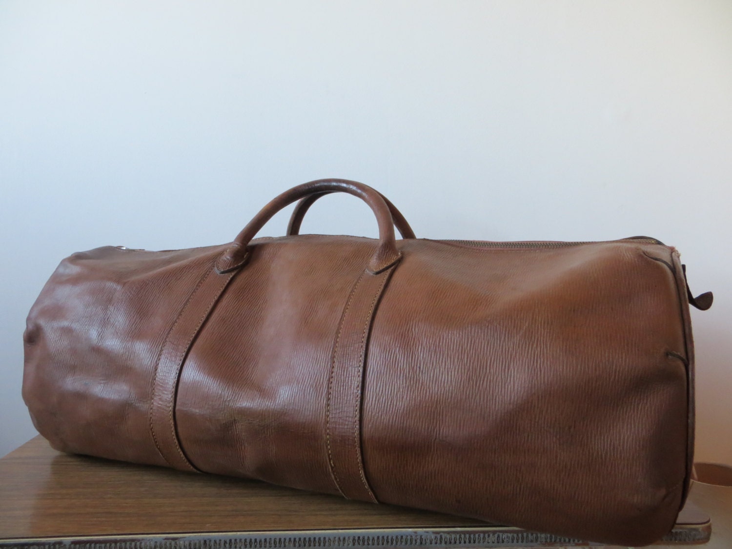 brown leather travel bag womens