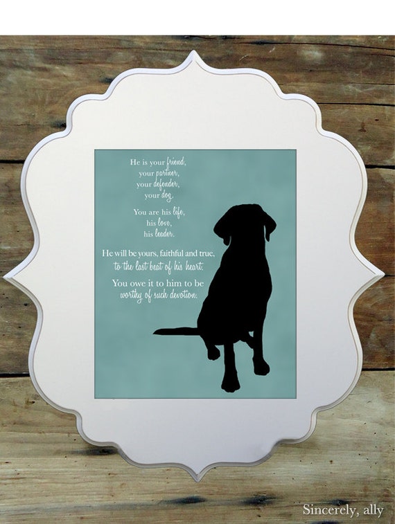 Custom Dog Quote Wall Art Print Dog Quote Pet Quotes