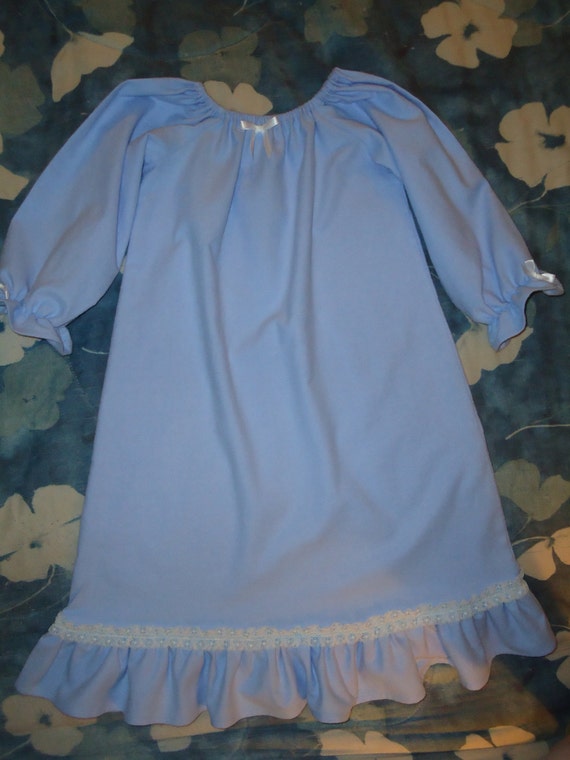 Items similar to Little Girl's Flannel Nightgown 3T 4T 5T on Etsy