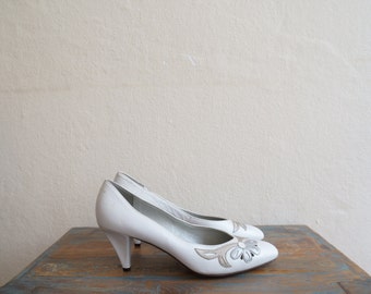 Vintage 1980s Shoes / Vintage Heels
