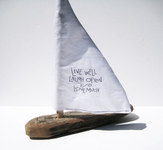 Boat,Driftwood Art,Wood Boat,Driftwood Sailboat,Live Laugh Love,Wooden 