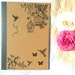 Vintage birdcage Print Lined A5 kraft notebook ...Black