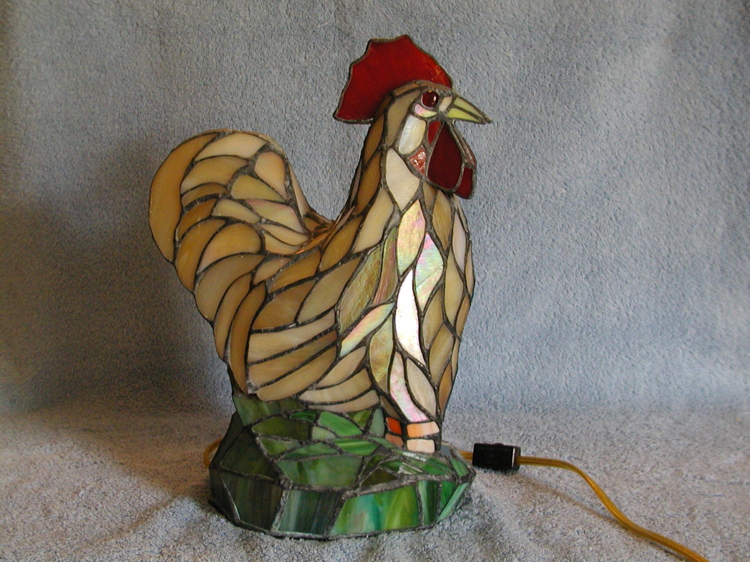 Rooster Lamp Tiffany Style Stained Glass